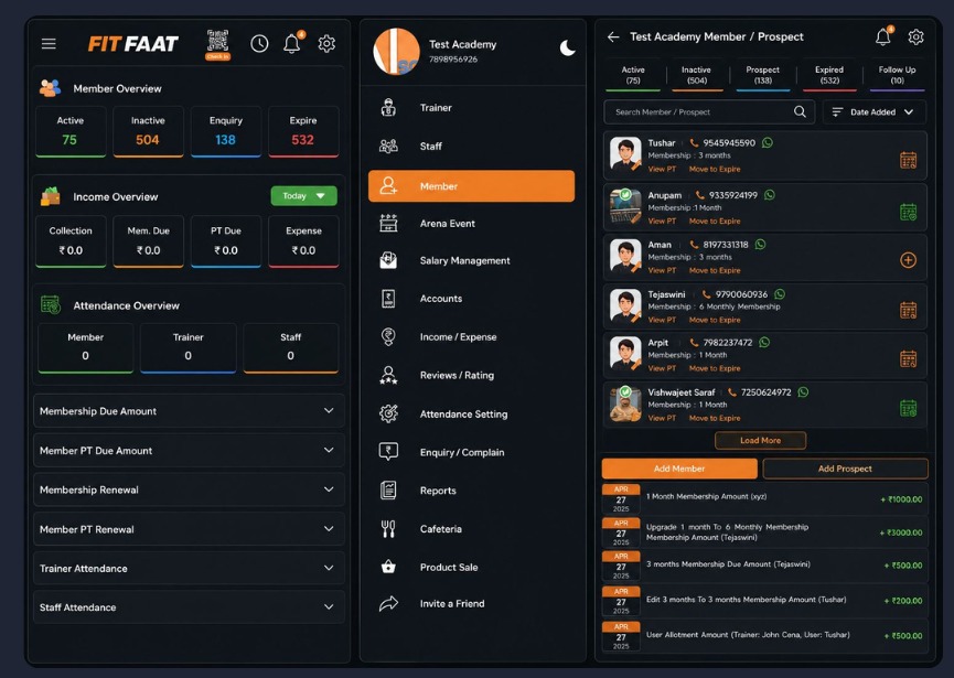 FitFaat Mobile App Screen
